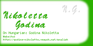 nikoletta godina business card